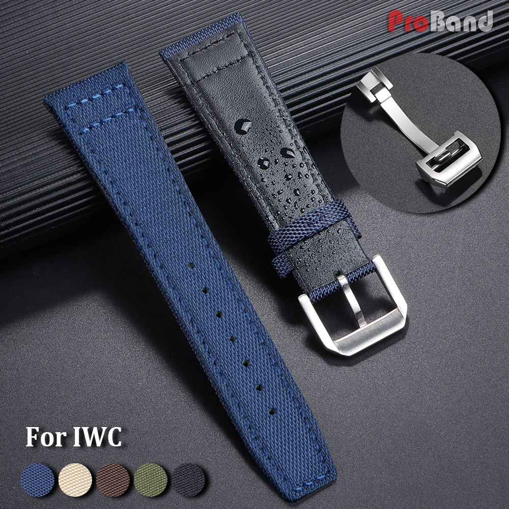 Canvas Strap Watch - Nylon Canvas Watch Strap for IWC