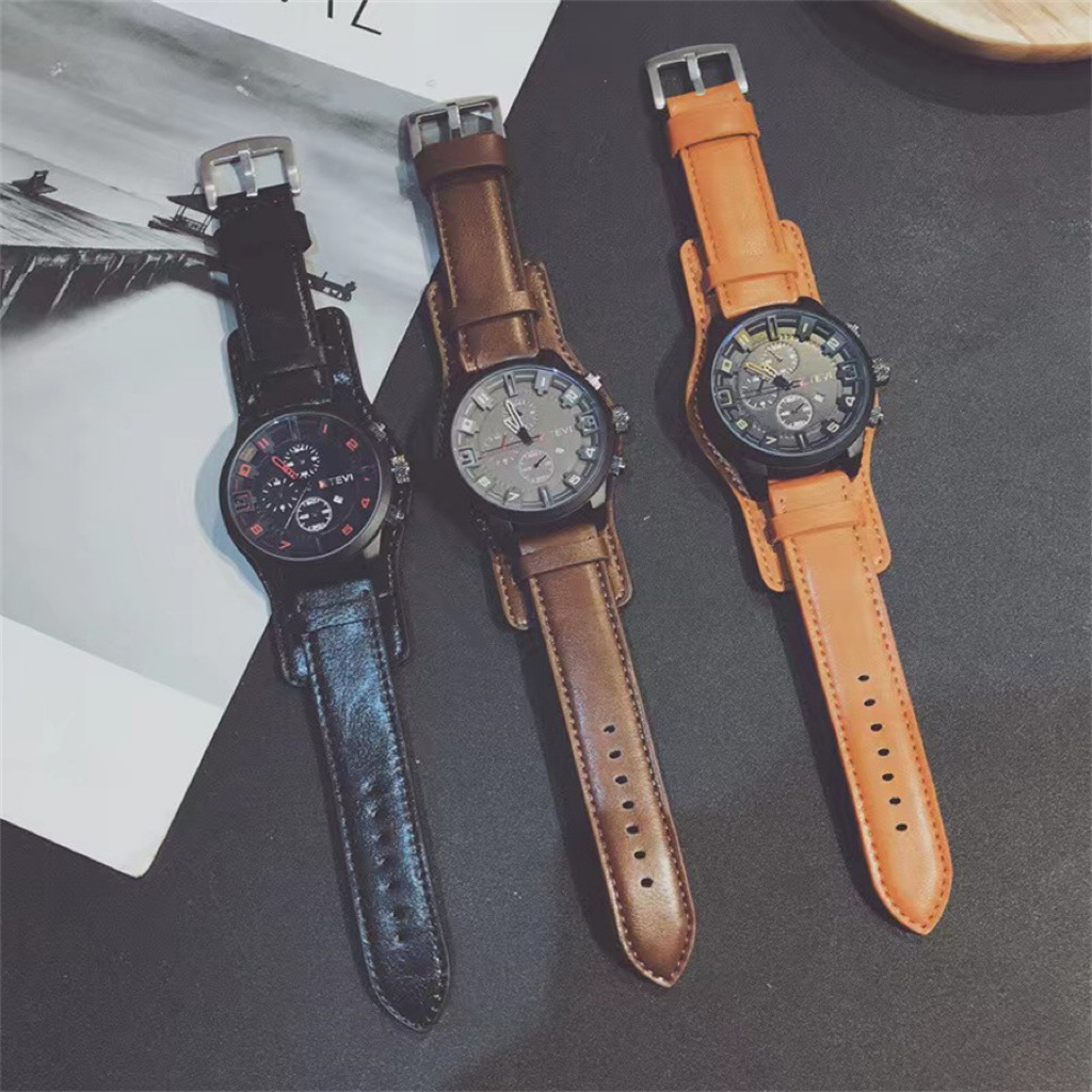 Retro Luxury Men Quartz Watch  – Leather Watch Band Men recenzja i cena
