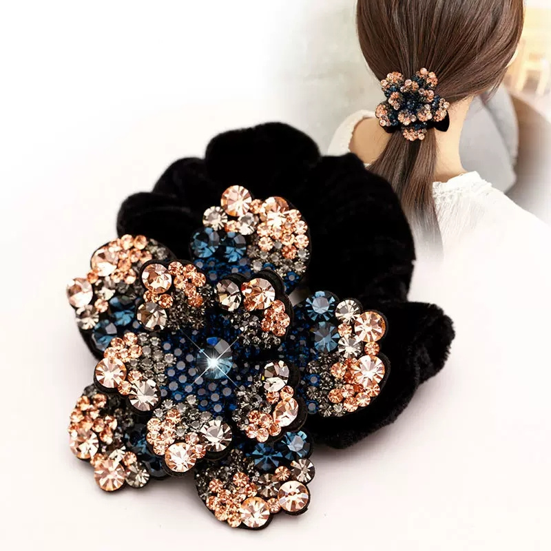 Women Rhinestone Scrunchies Ve – Silicone Band Women recenzja i cena