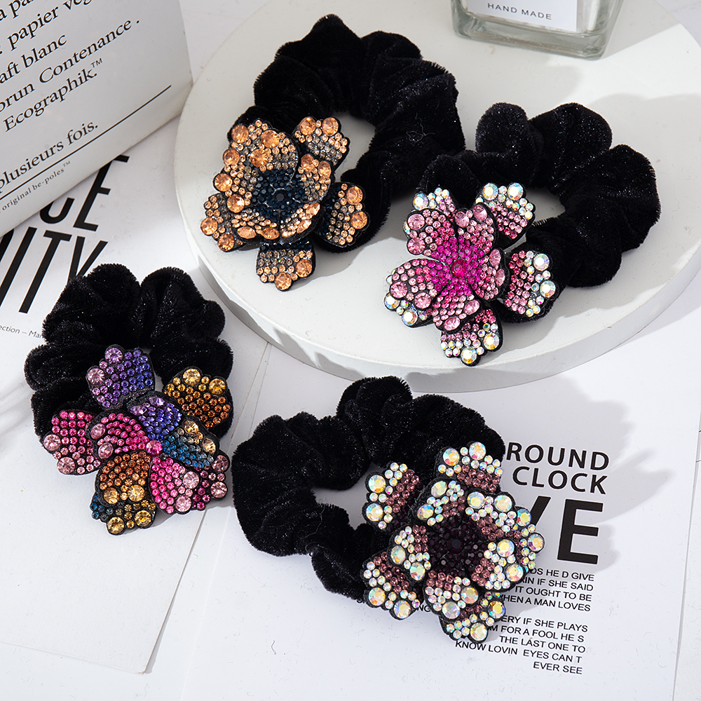 Women Rhinestone Scrunchies Ve – Silicone Band Women recenzja i cena