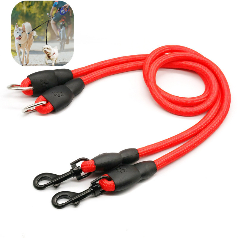 Dog Leash Double Leashes for D – Leather Strap Quick Release recenzja i cena