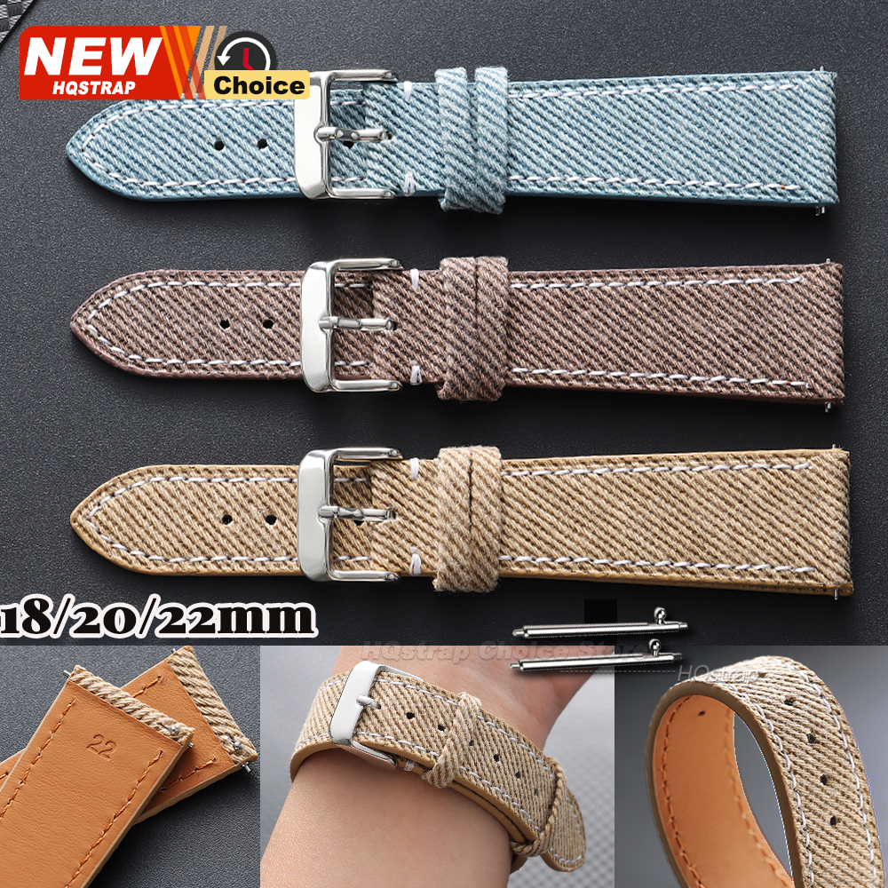 Nylon Denim Fabric Watch Strap – Canvas Strap Watch recenzja i cena