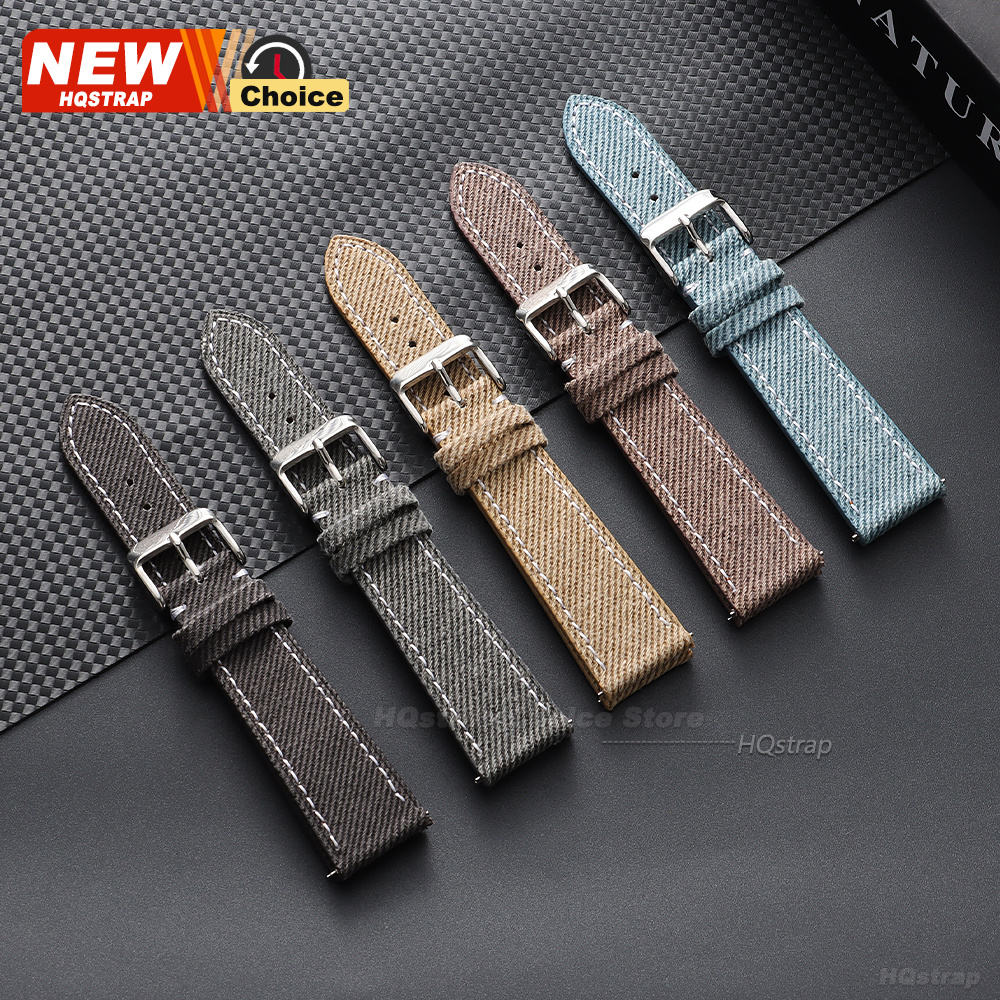 Nylon Denim Fabric Watch Strap – Canvas Strap Watch recenzja i cena