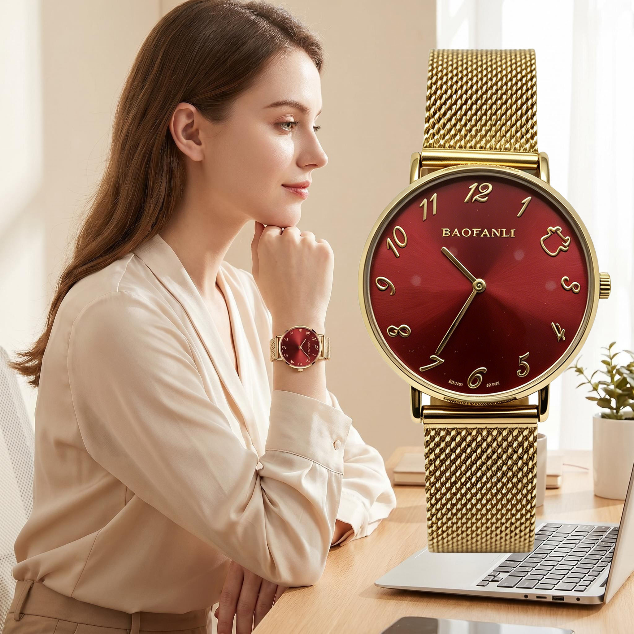 BAOFANLI Women's Quartz Watch, – Mesh Strap Metal recenzja i cena