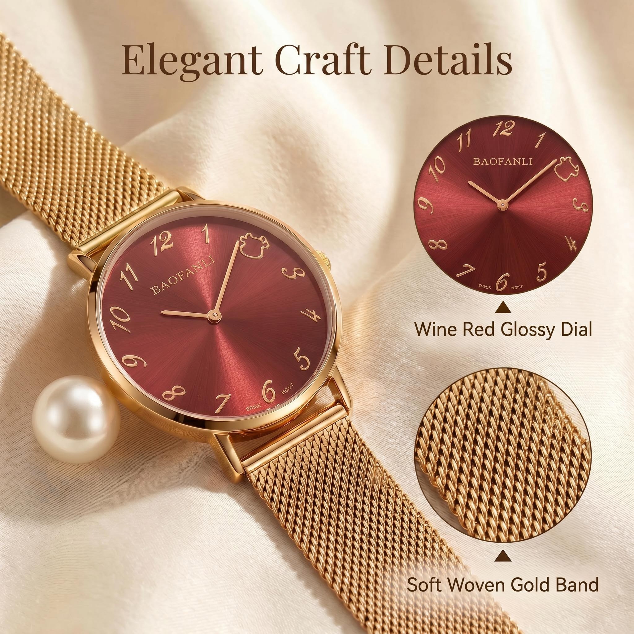 BAOFANLI Women's Quartz Watch, – Mesh Strap Metal recenzja i cena