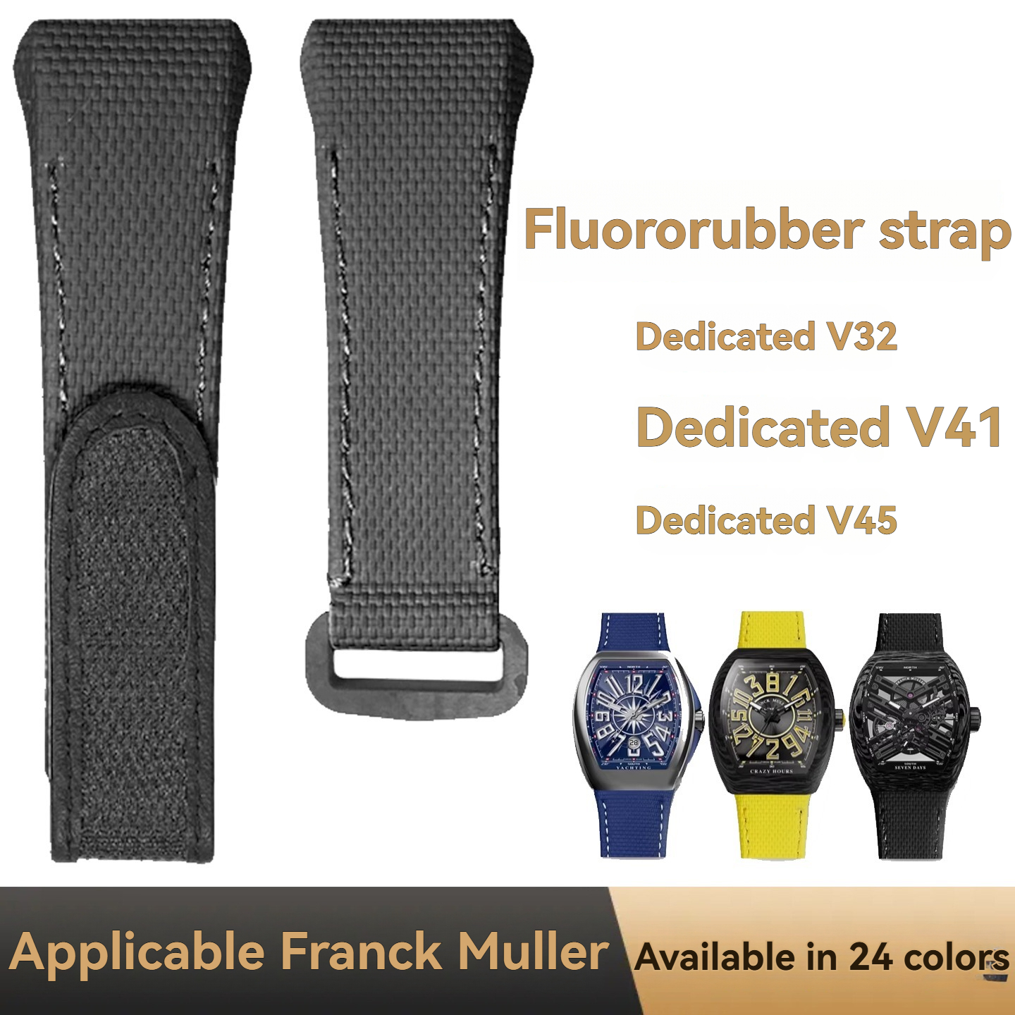 For Franck Muller V45 Fluororu – Leather Strap Quick Release recenzja i cena