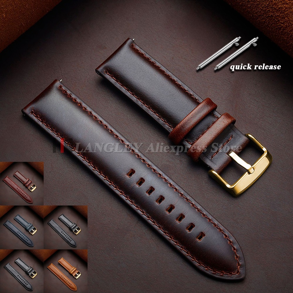 Vintage Genuine Cowhide Watch  – Leather Strap Quick Release recenzja i cena
