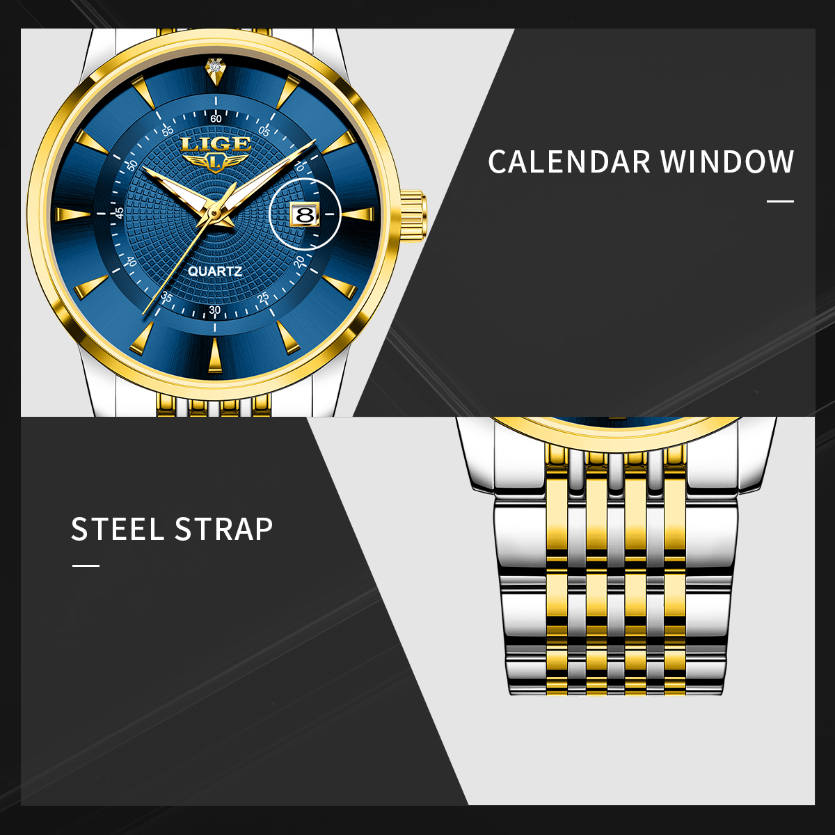LIGE New 2026 Luxury Man Watch – Stainless Bracelet Diver recenzja i cena