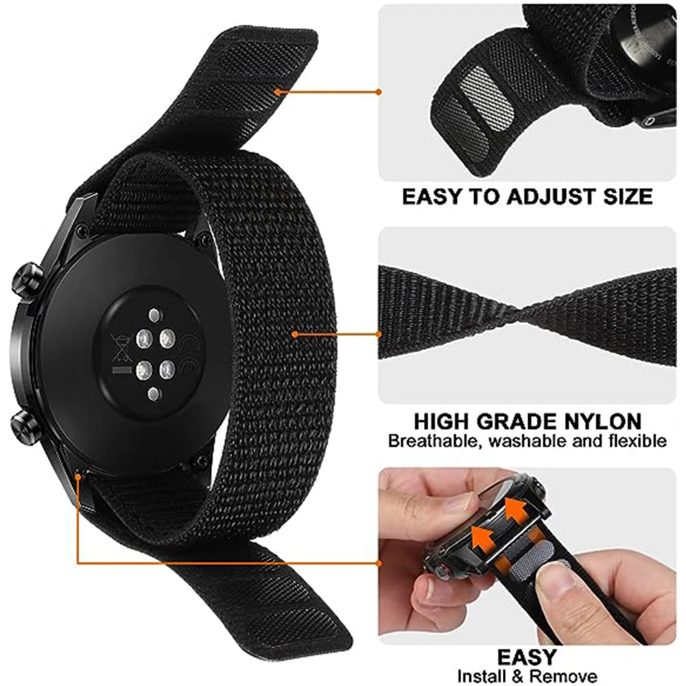 26/22mm Hook Loop Nylon Watch  – Sport Loop Velcro recenzja i cena