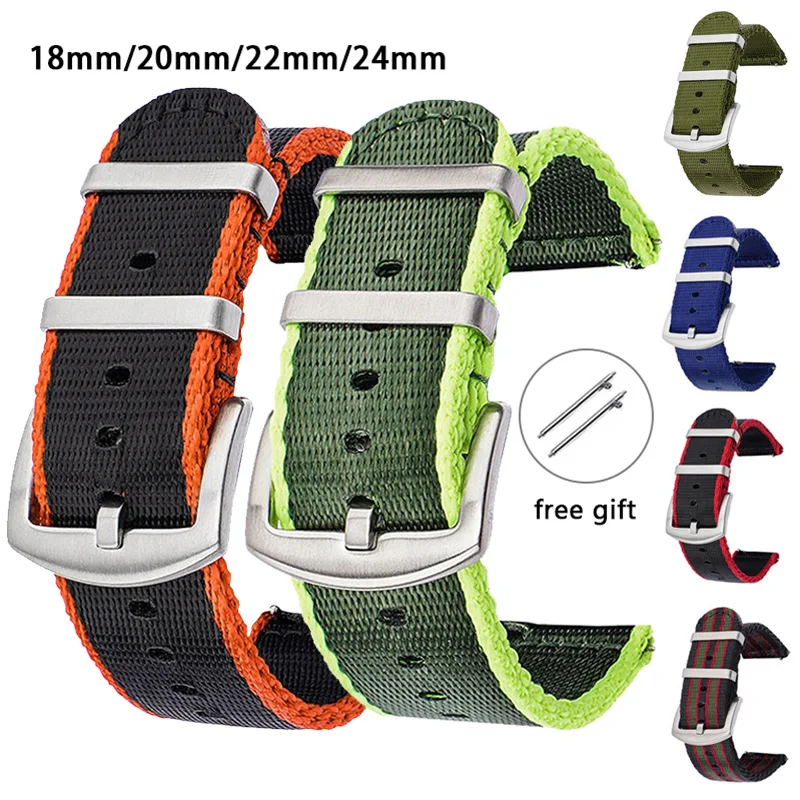18/20/22/24mm Nylon Strap Men  – Canvas Strap Watch recenzja i cena
