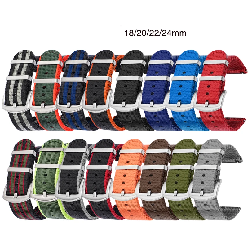 18/20/22/24mm Nylon Strap Men  – Canvas Strap Watch recenzja i cena