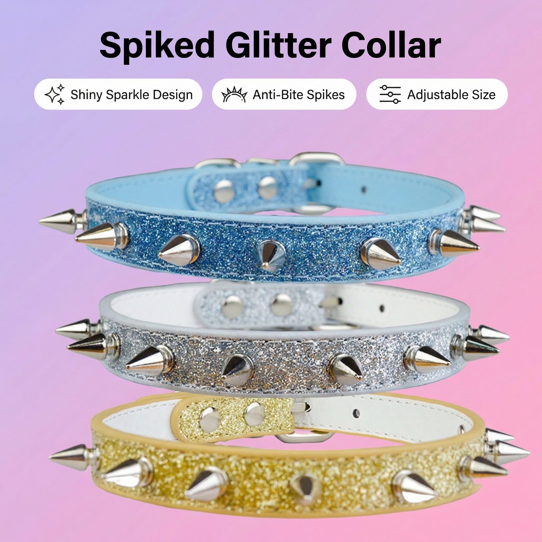 Punk Style Rivet Pet Collar Le – Leather Strap Quick Release recenzja i cena