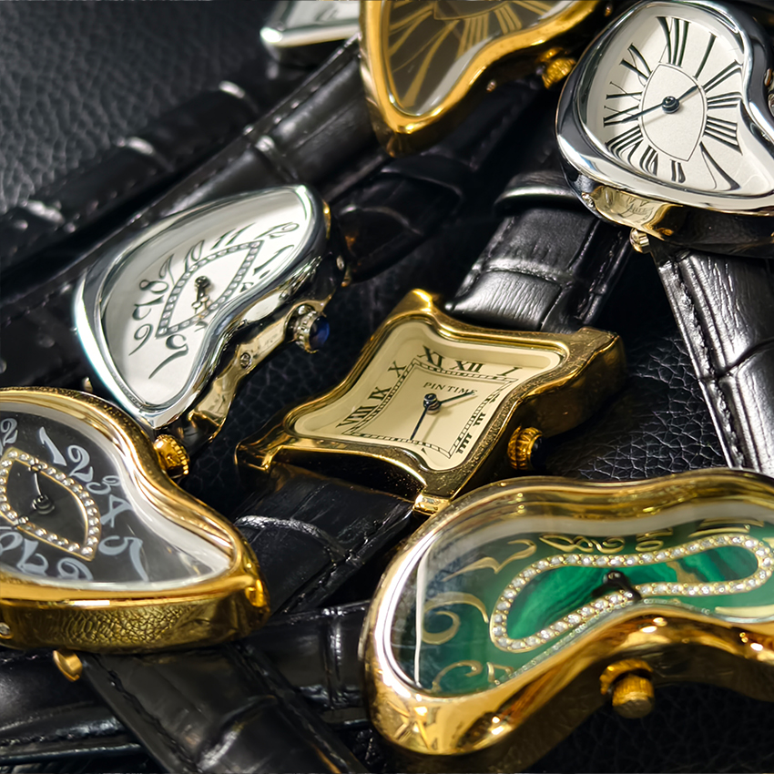 Surrealist Art Melting Clock W – Leather Watch Band Men recenzja i cena