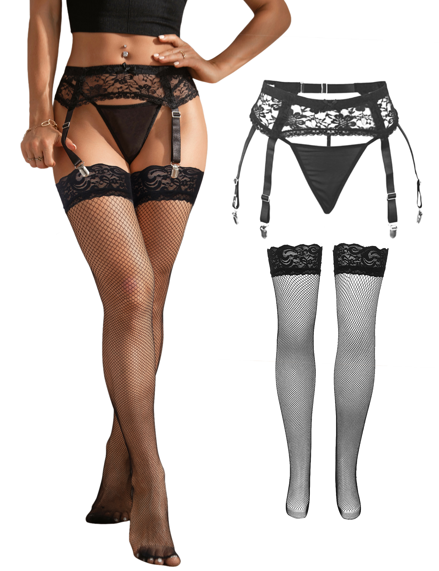 Comeondear Women Floral Lace G – Mesh Strap Metal recenzja i cena
