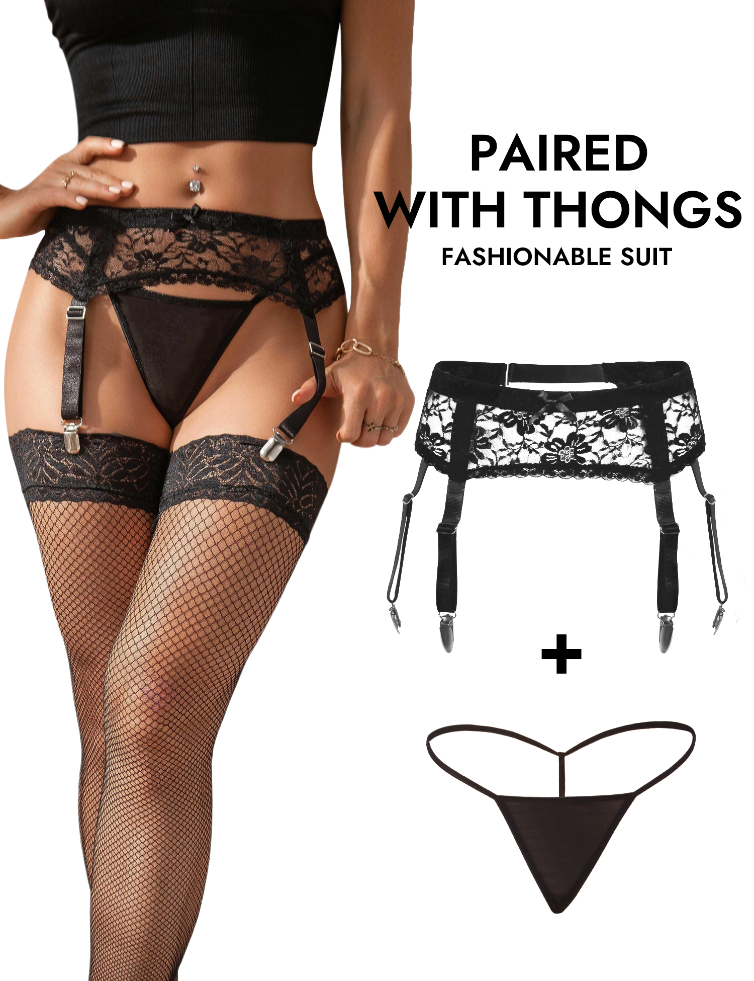 Comeondear Women Floral Lace G – Mesh Strap Metal recenzja i cena