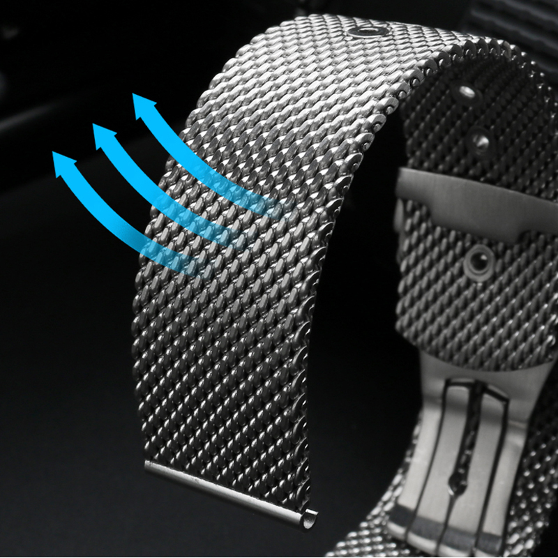 20mm 22mm solid Stainless Stee – Mesh Strap Metal recenzja i cena