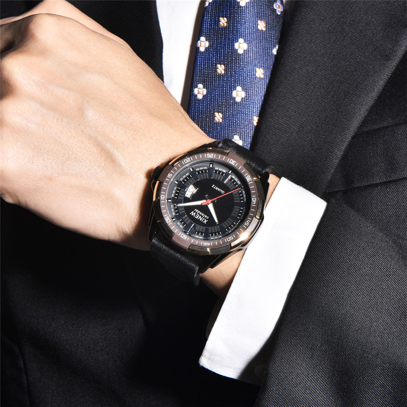 Men XINEW Brand Watches Studen – Leather Watch Band Men recenzja i cena