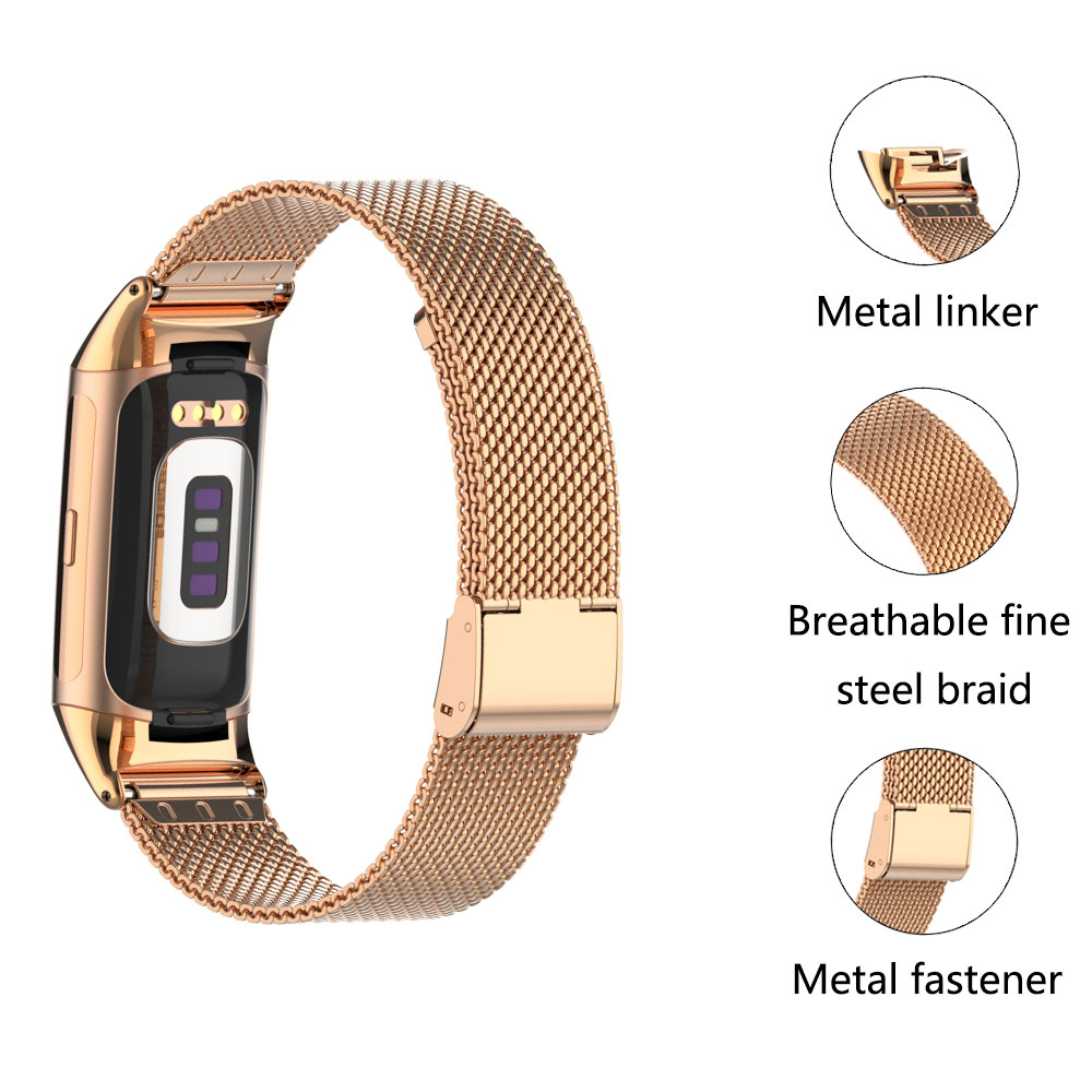 Suitable for Fitbit Charge 5/6 – Mesh Strap Metal recenzja i cena