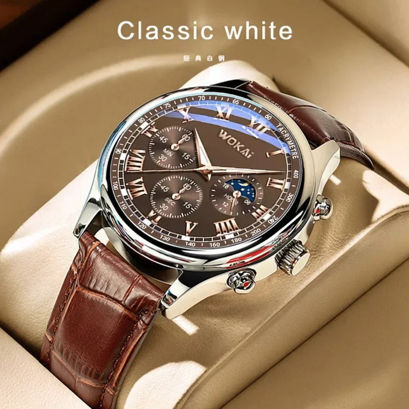Luxury Brand Watch Mens Quartz – Leather Watch Band Men recenzja i cena