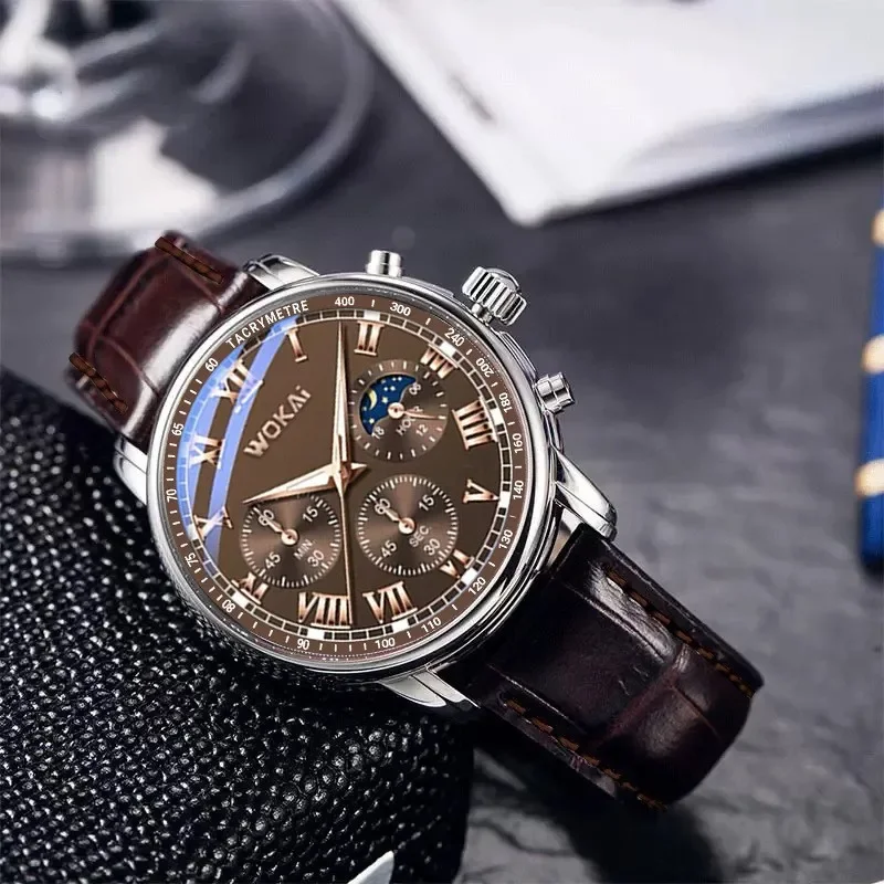 Luxury Brand Watch Mens Quartz – Leather Watch Band Men recenzja i cena