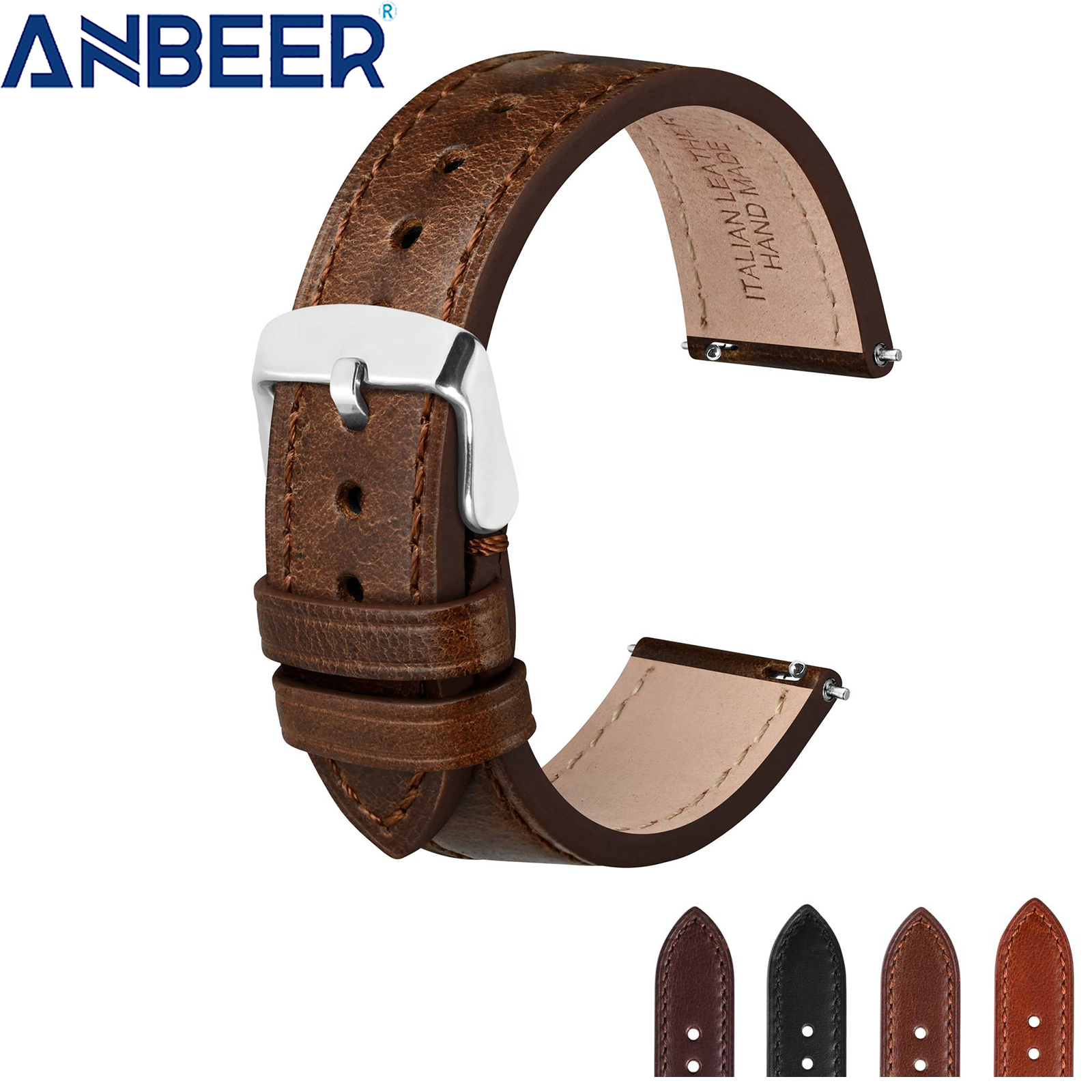 ANBEER Classic Leather Watch S – Leather Strap Quick Release recenzja i cena