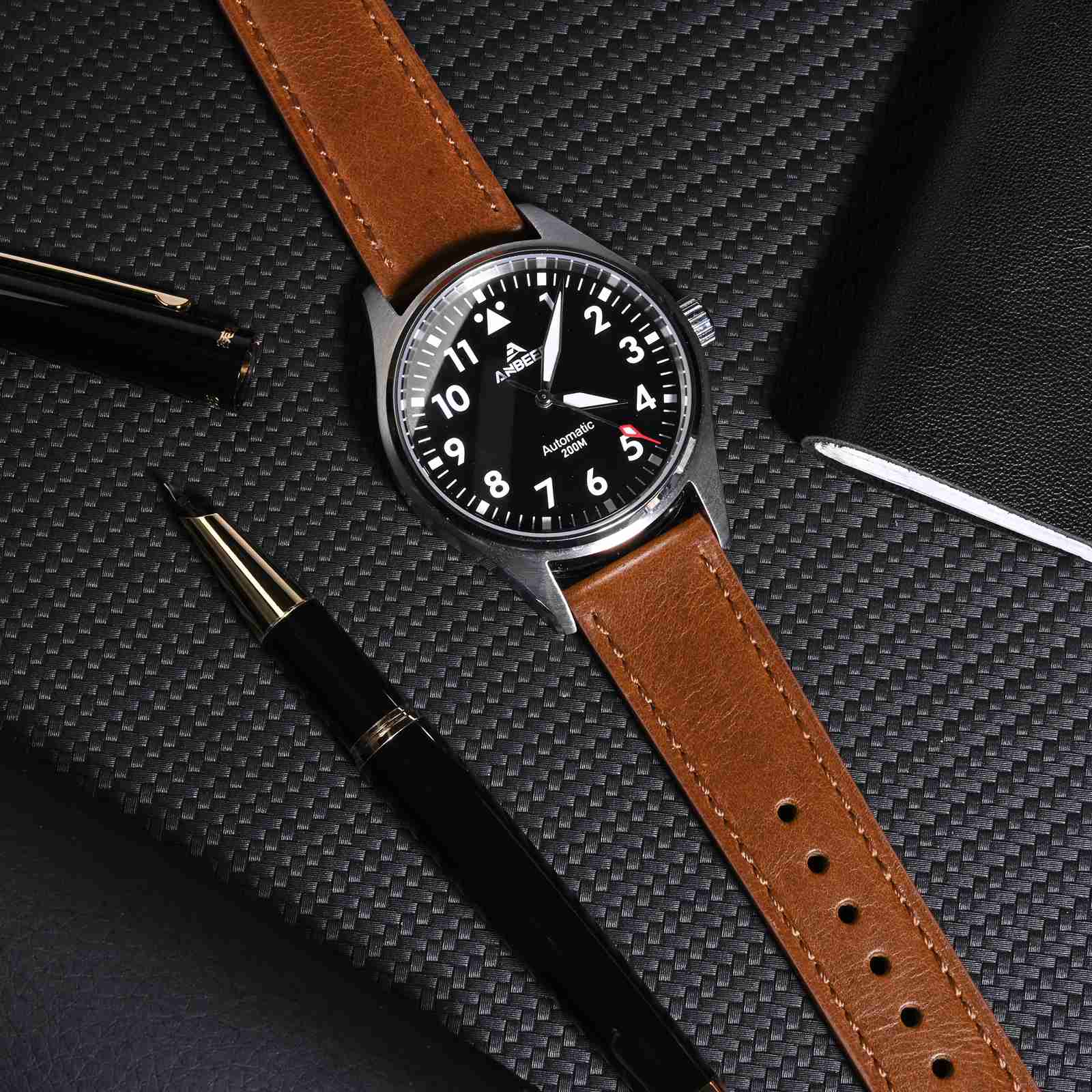 ANBEER Classic Leather Watch S – Leather Strap Quick Release recenzja i cena