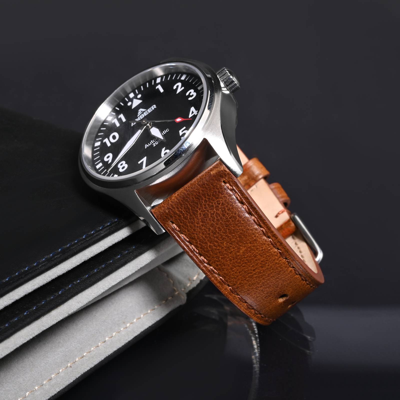 ANBEER Classic Leather Watch S – Leather Strap Quick Release recenzja i cena
