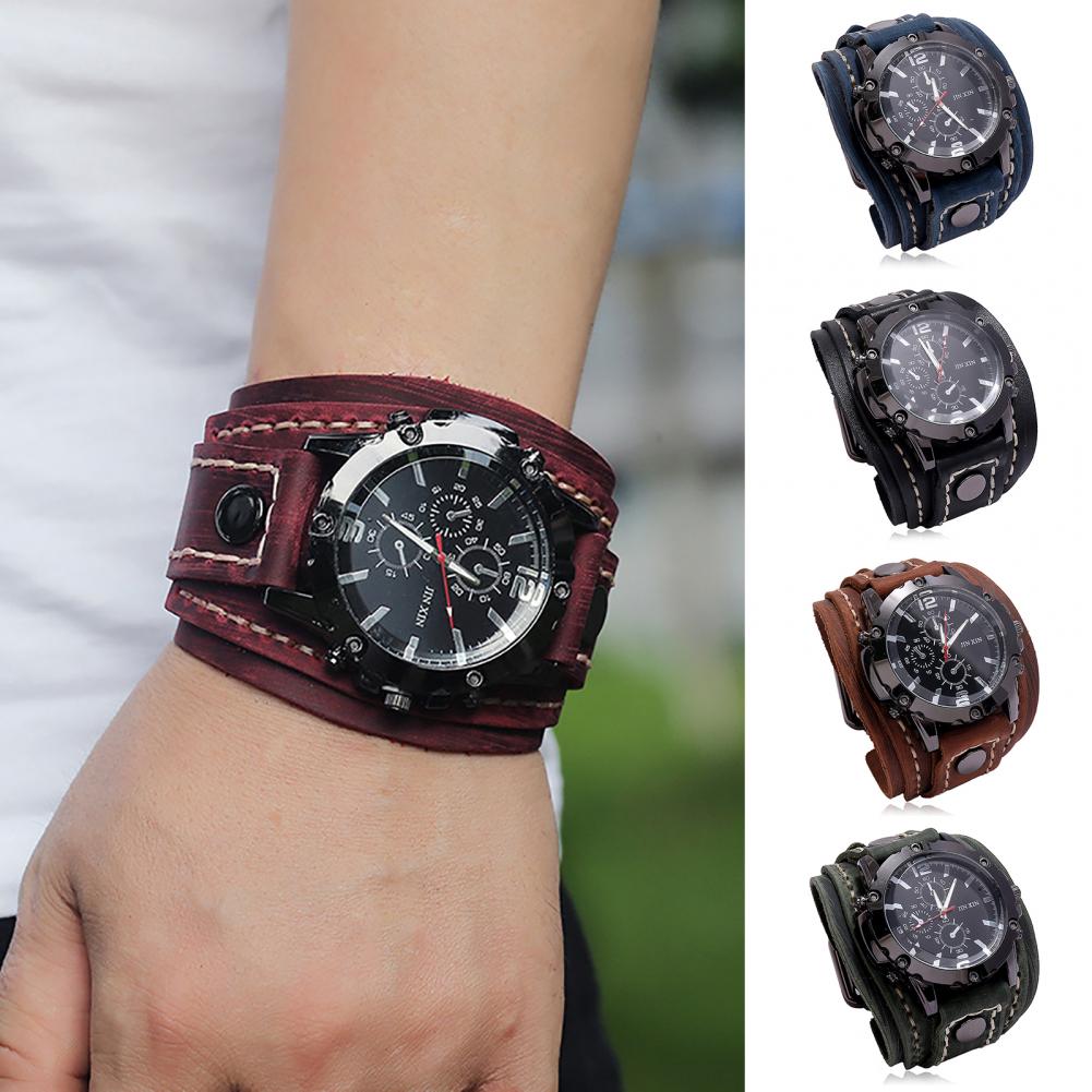 Retro Mens Quartz Watch Round  – Leather Watch Band Men recenzja i cena
