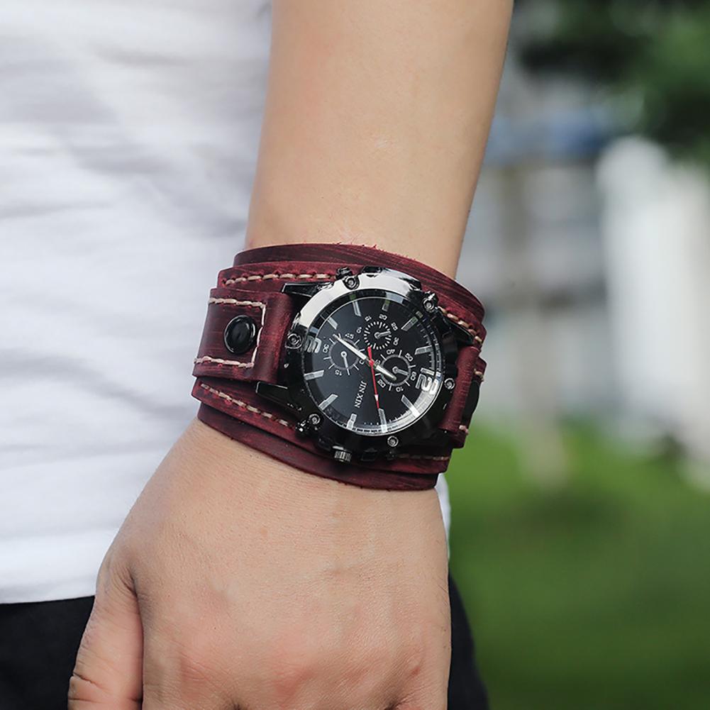 Retro Mens Quartz Watch Round  – Leather Watch Band Men recenzja i cena