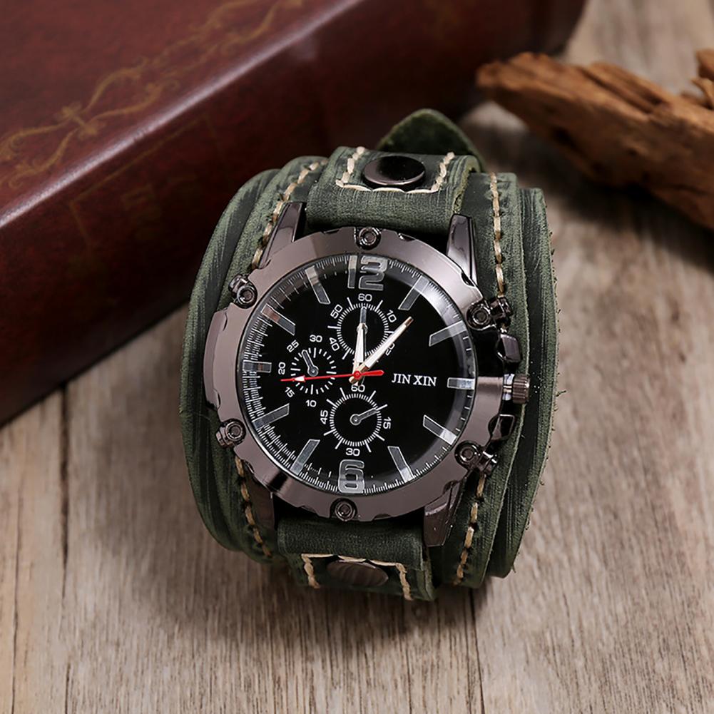 Retro Mens Quartz Watch Round  – Leather Watch Band Men recenzja i cena