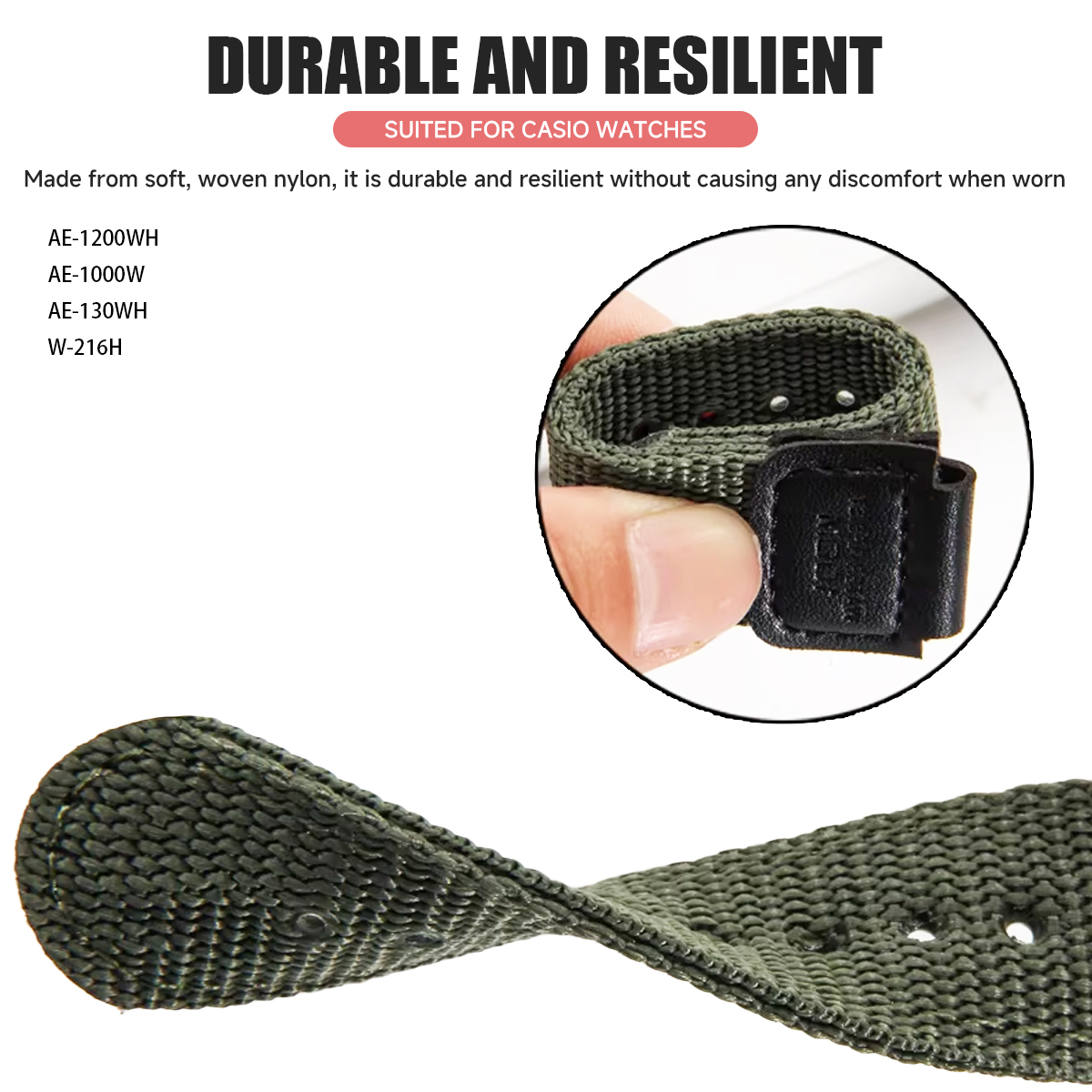 18mm Nylon Strap for Casio AE1 – Canvas Strap Watch recenzja i cena