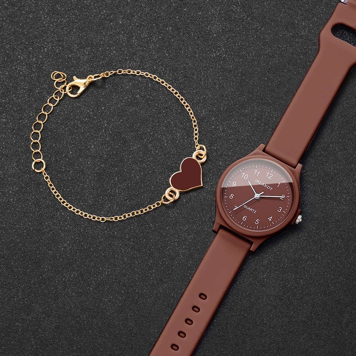 2PCS Fashion Arabic Dial Women – Silicone Band Women recenzja i cena