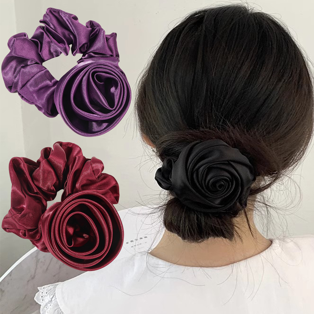Korean Women Rose Elastic Hair – Silicone Band Women recenzja i cena