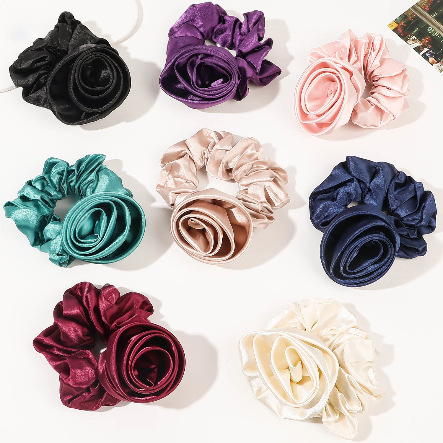 Korean Women Rose Elastic Hair – Silicone Band Women recenzja i cena