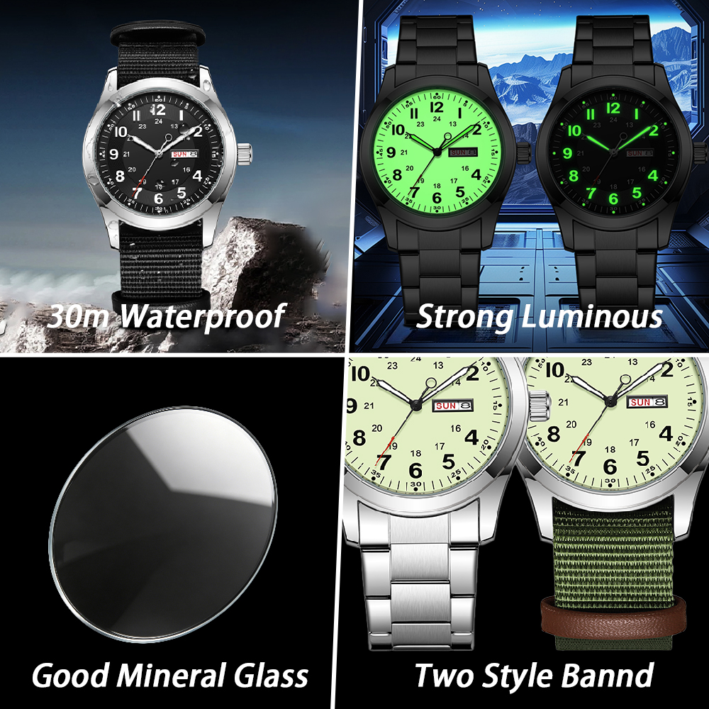 2026 Men's 42mm Watch Glow in  – Canvas Strap Watch recenzja i cena