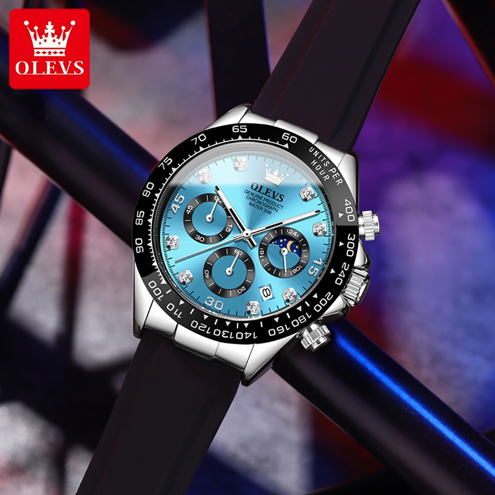 OLEVS 2875 Men's Watch Origina – Leather Watch Band Men recenzja i cena