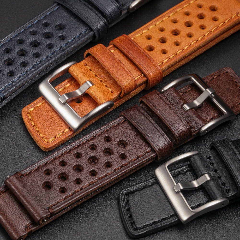 Hemsut Cowhide Watch Band Quic – Leather Strap Quick Release recenzja i cena
