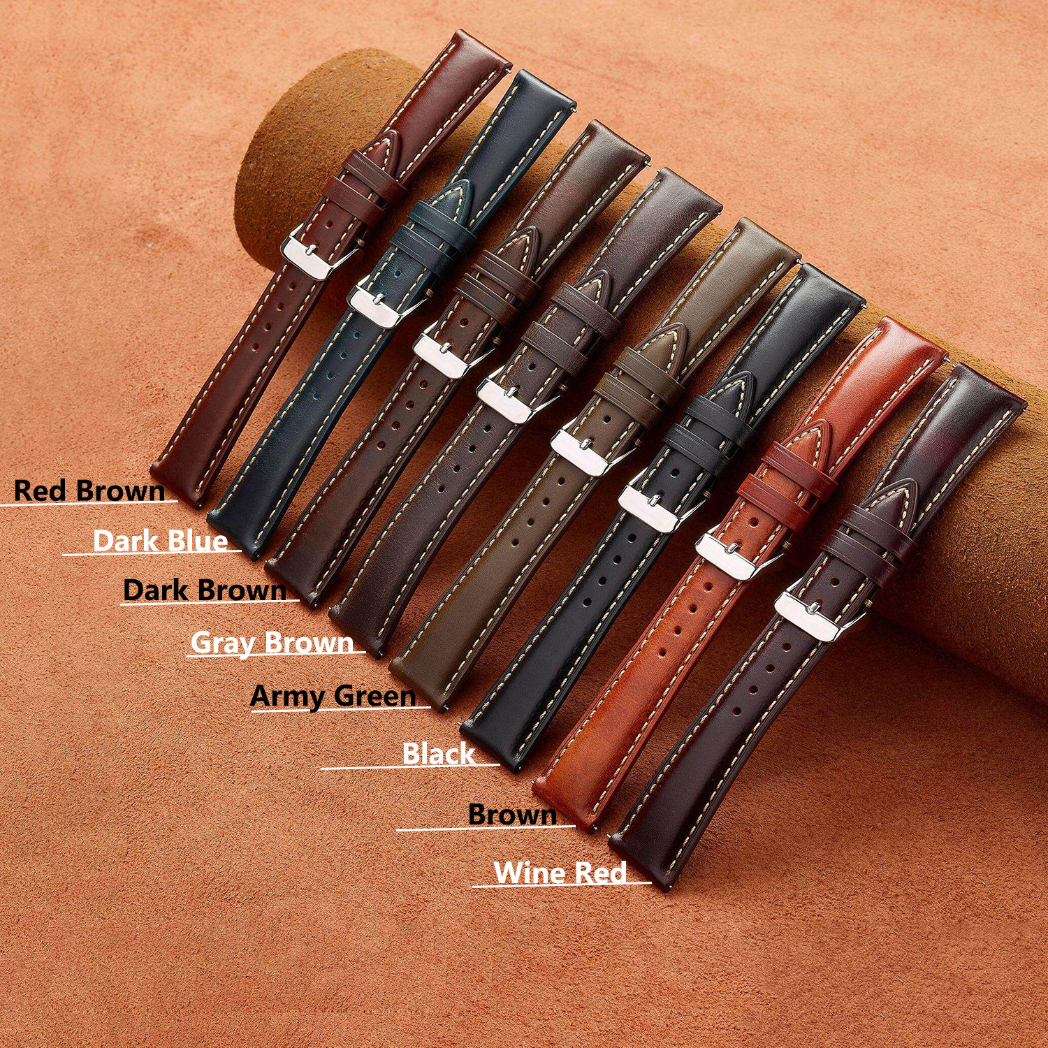 Wax Genuine Leather Men Women  – Leather Strap Quick Release recenzja i cena
