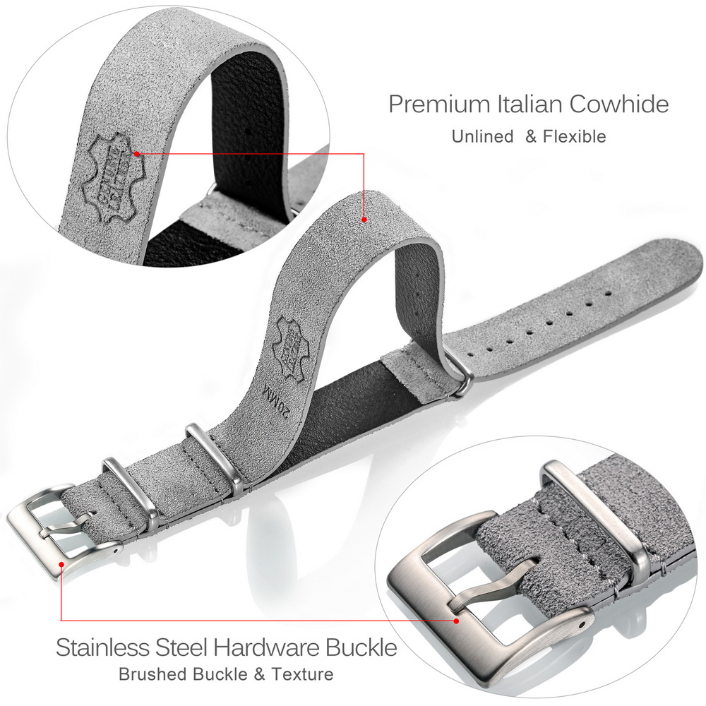 HEMSUT Genuine Leather Watch B – Suede Strap Watch recenzja i cena