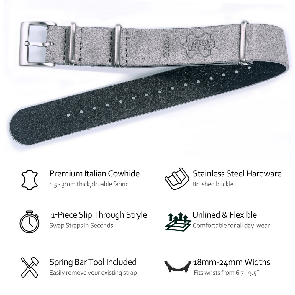 HEMSUT Genuine Leather Watch B – Suede Strap Watch recenzja i cena