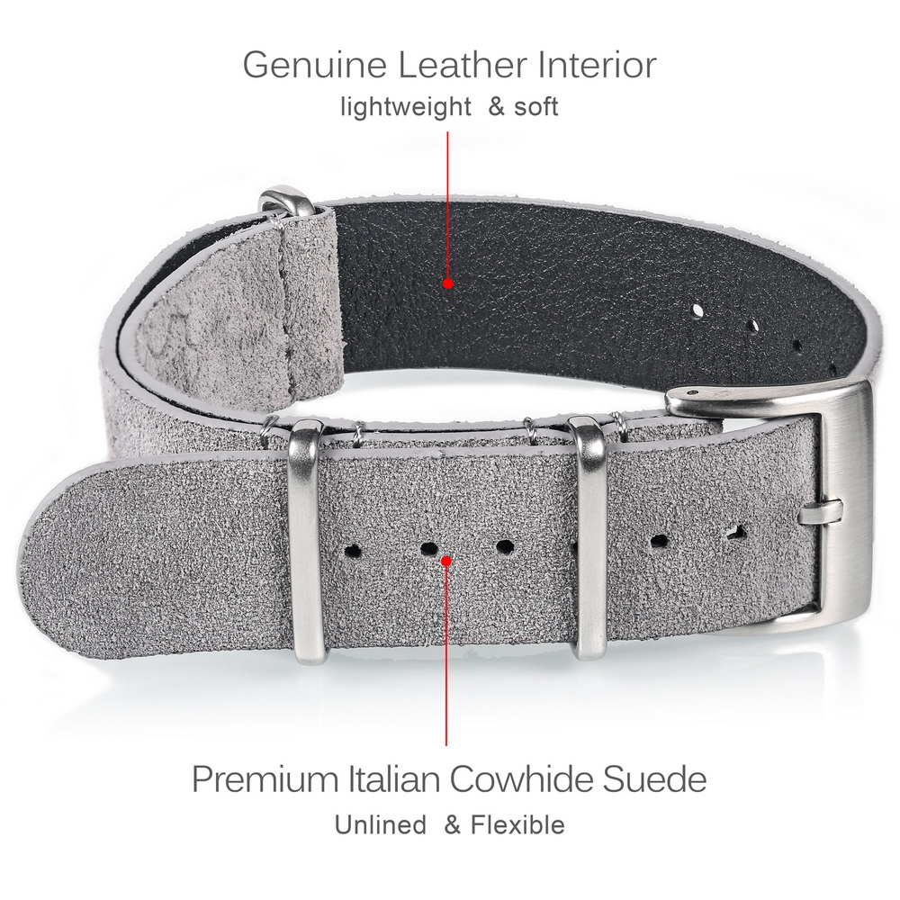 HEMSUT Genuine Leather Watch B – Suede Strap Watch recenzja i cena