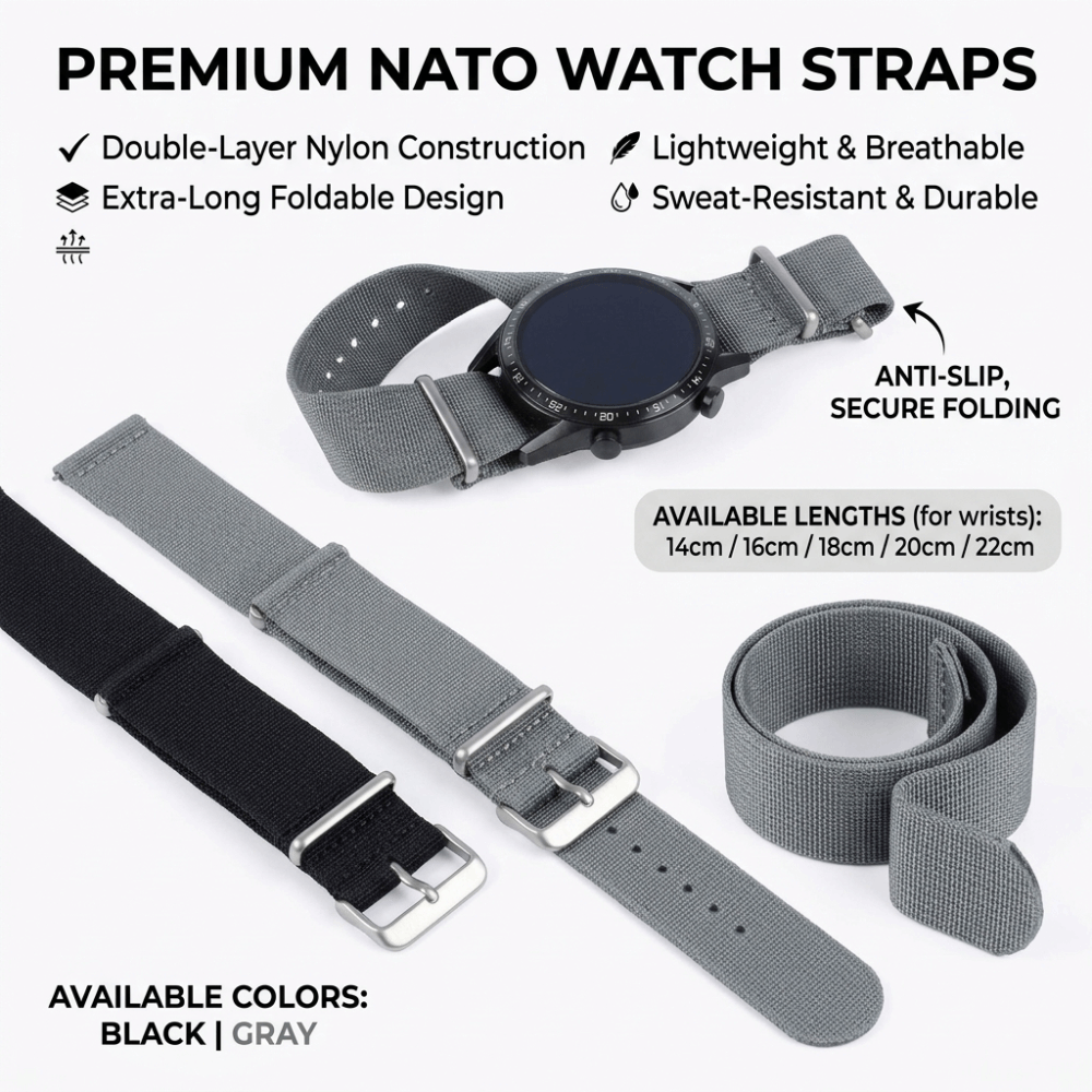 14/16/18/20/22mm NATO Watch Ba – Nato Strap Nylon recenzja i cena