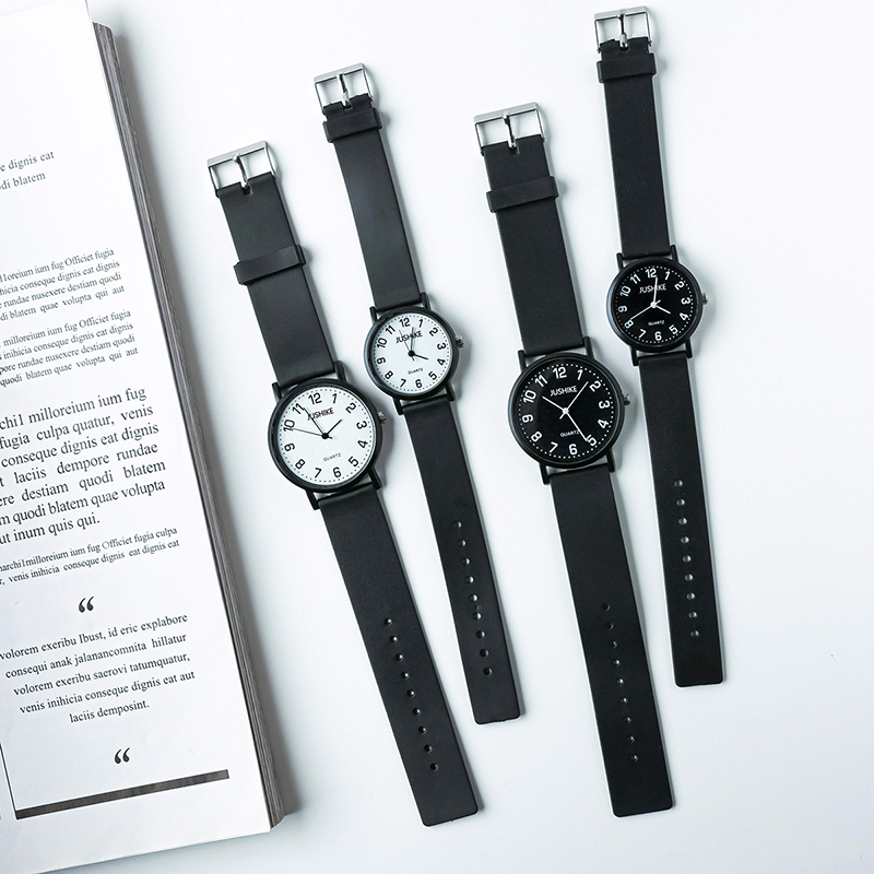 Simple Black Watch Quartz Watc – Silicone Band Women recenzja i cena